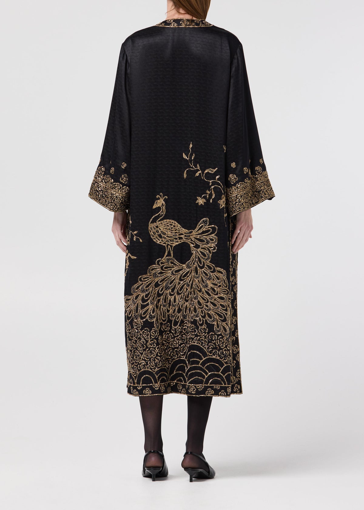 Juno back view silk robe