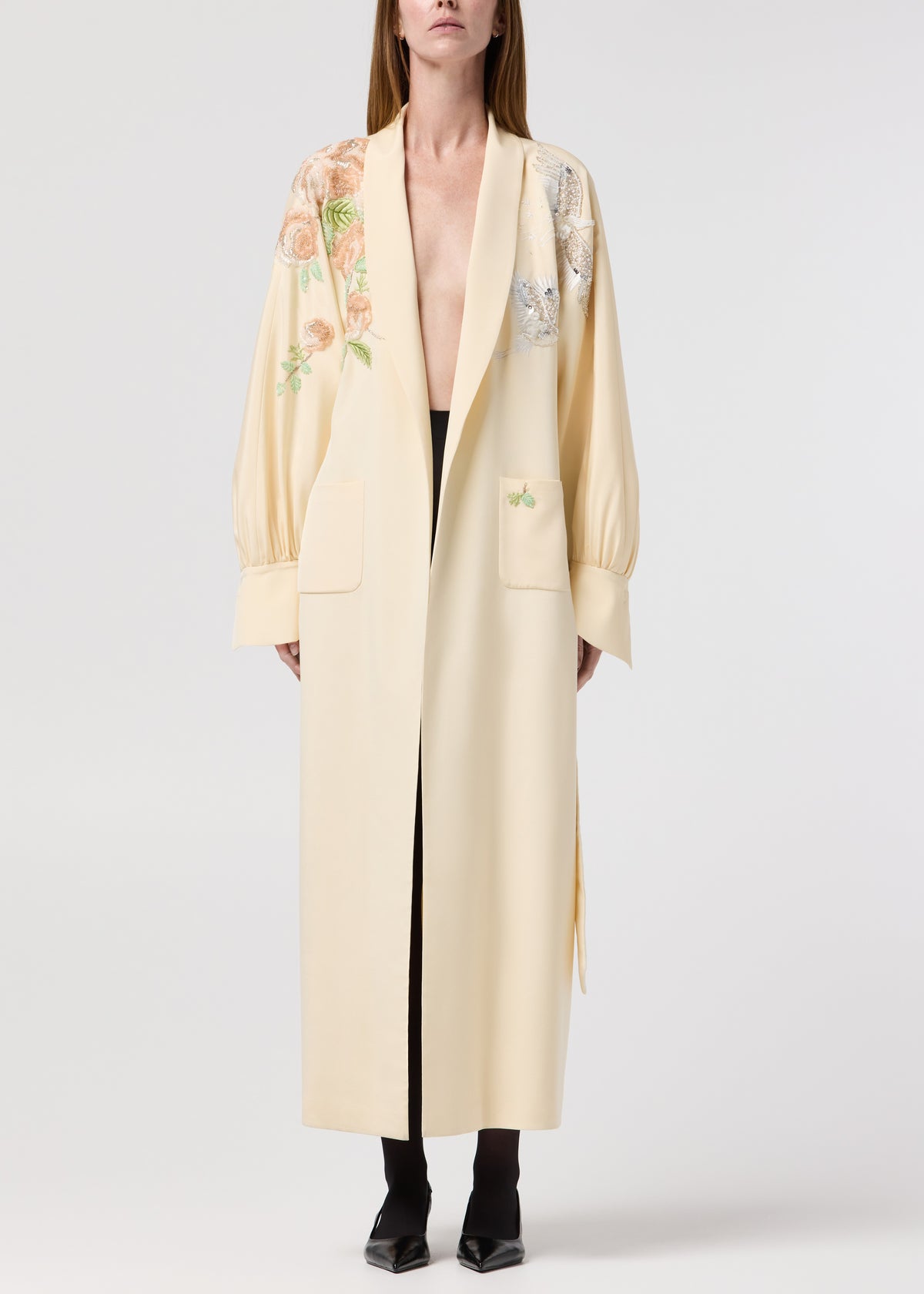 Isadora front view silk robe