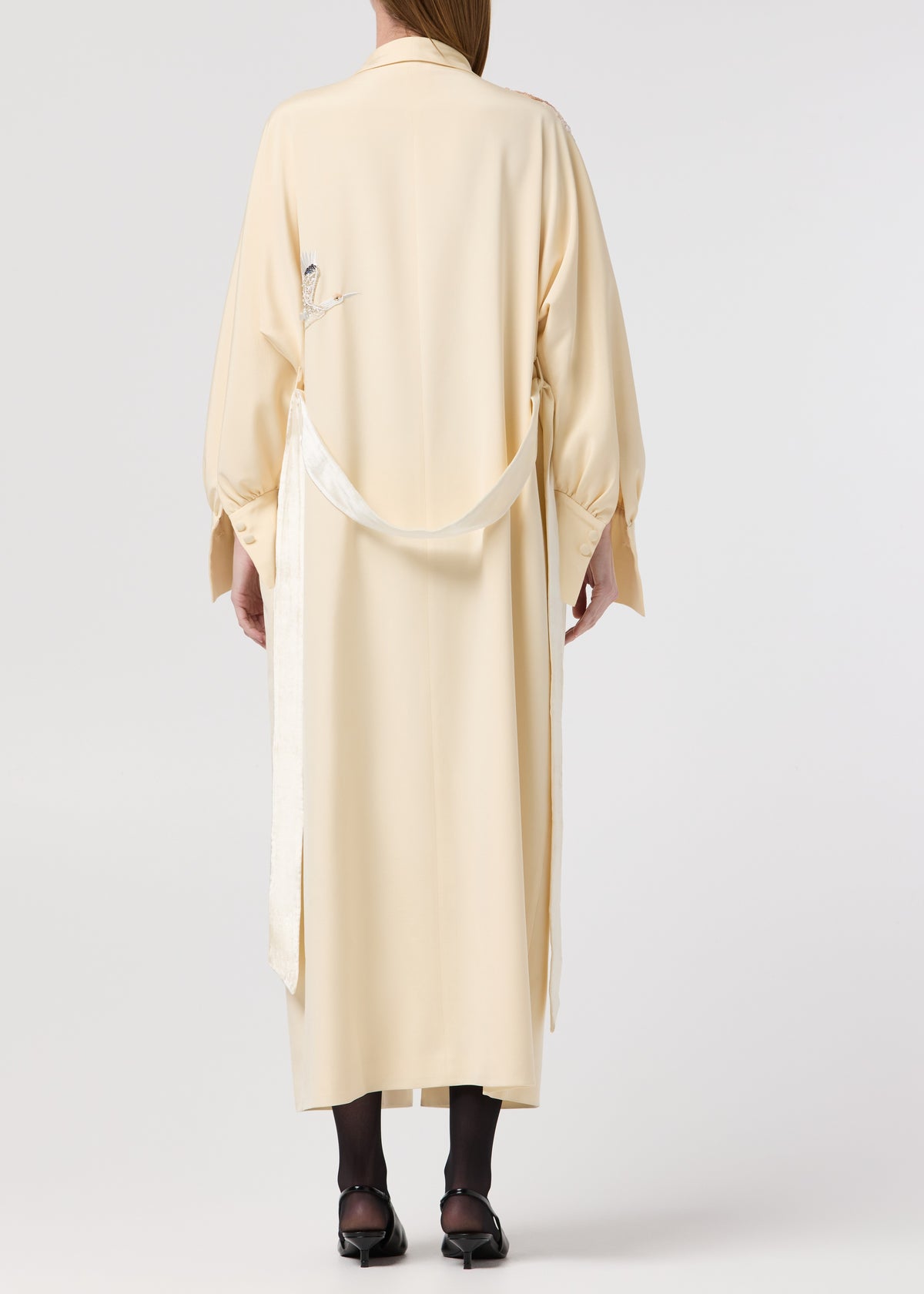 Isadora back view silk robe
